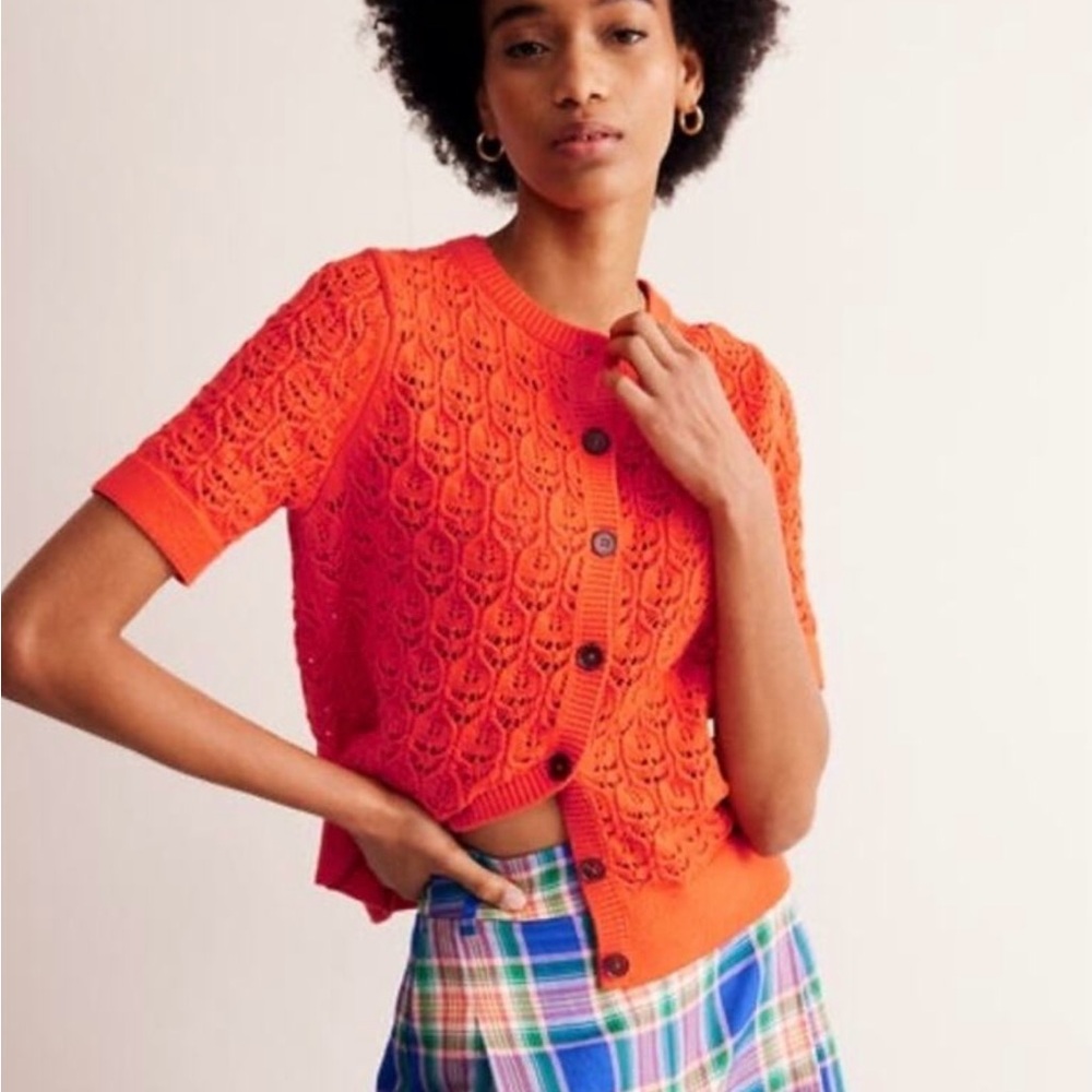 Boden Elodie Stitch Crew Cardigan